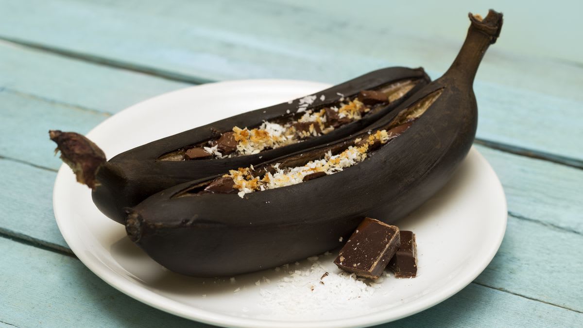 Grillitud banaan