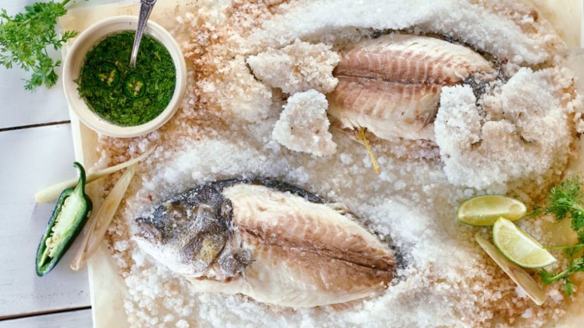 Dorados, keptos druskoje 