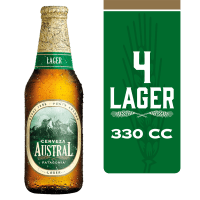 Pack 4 un. Cerveza Austral Lager Botella 4.6° 330cc