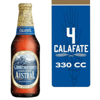 Pack 4 un. Cerveza Austral Calafate Botella 5° 330cc