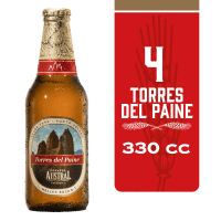 Pack 4 un. Cerveza Austral Torres del Paine Botella 6.1° 330cc