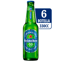 Pack 6 un. Cerveza Heineken Cero Botella 0° 330cc