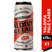 Cerveza Kunstmann Valdivia Pale Lager Lata 5.2° 470cc