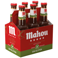 Pack 6 un. Cerveza Mahou Sin Gluten Botella 5.5° 330cc