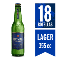 Pack 18 un. Cerveza Royal Guard Lager Botella 5° 355cc