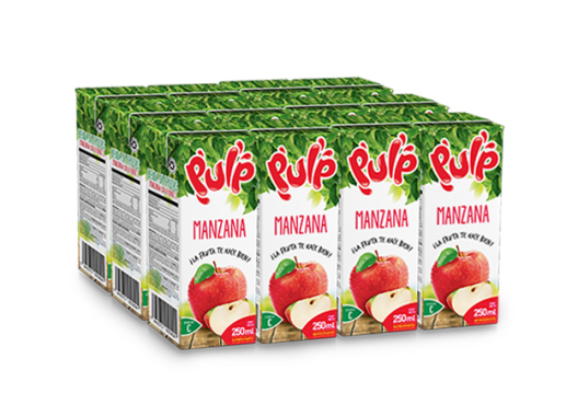 PULP MANZANA TETRA PACK 250 ML 12