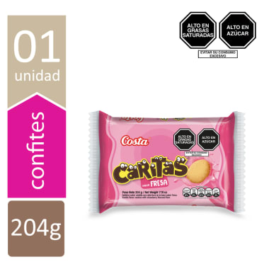 GALLETA CARITAS FRESA 6x32 GR