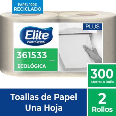 Elite Papel Toalla Jumbo Plus Ecológica UH x 300 m