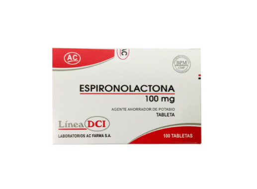 ESPIRONOLACTONA 100 MG  TBS X 100 UND