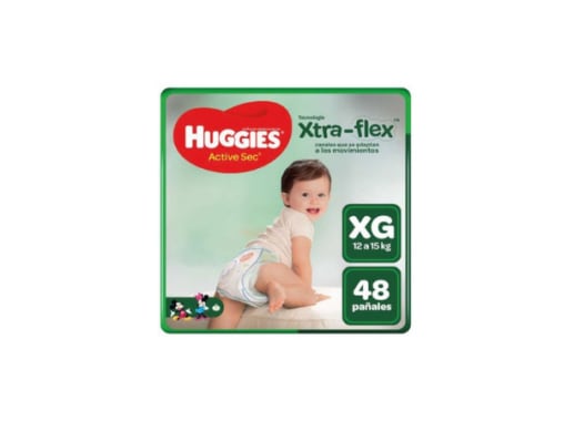 HUGGIES PAÑAL ACTIVESEC XG X 48 PAQUETE