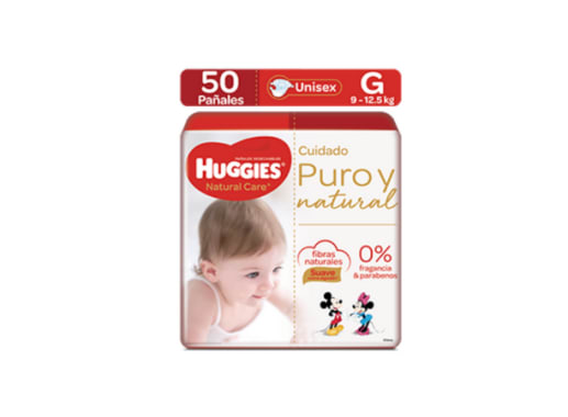 HUGGIES PAÑAL NATURAL CARE G X 50