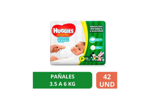 HUGGIES PAÑAL ACTIVESEC P X 42 PAQUETE