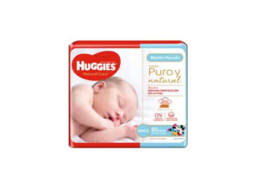 HUGGIES PAÑAL RECIEN NACIDO NATURAL CARE X 20 UNIDADES