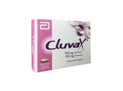 CLUVAX 100MG+100MG CAPSULA BLANDA VAGINAL X 3