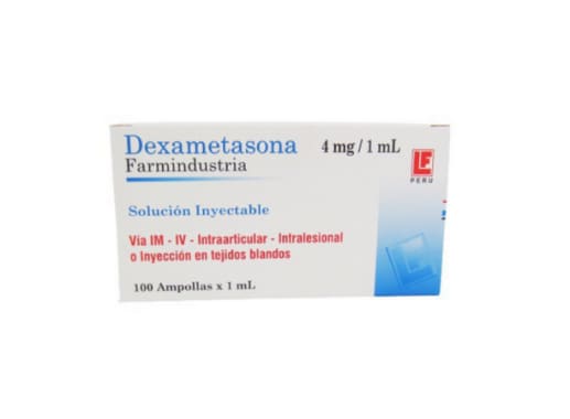 DEXAMETASONA 4MG/1ML AMPOLLA X 100