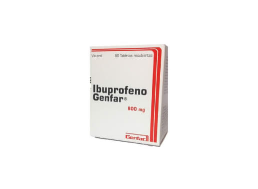 IBUPROFENO 800MG TABLETA RECUBIERTA X 50