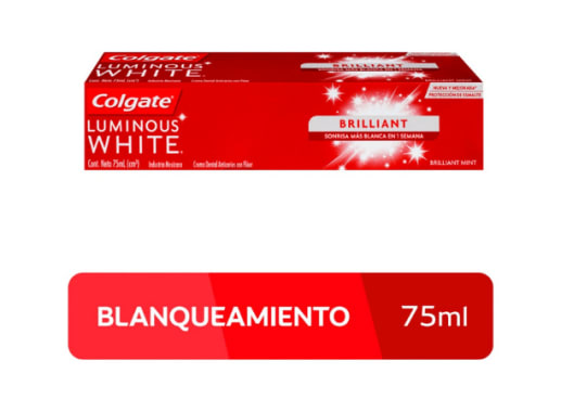 COLGATE PASTA DENTAL LUMINOUS WHITE X 75 ML