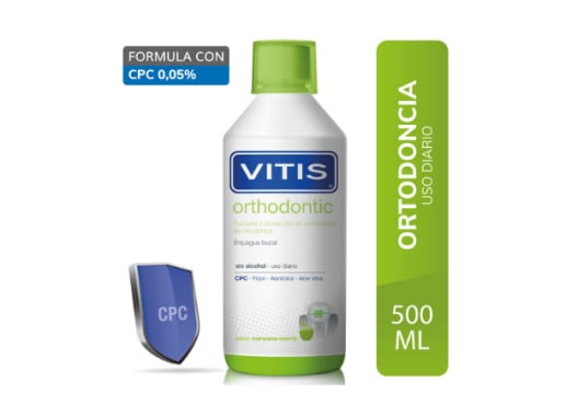 VITIS COLUTORIO ORTHODONTIC SABOR MANZANA X 500ML