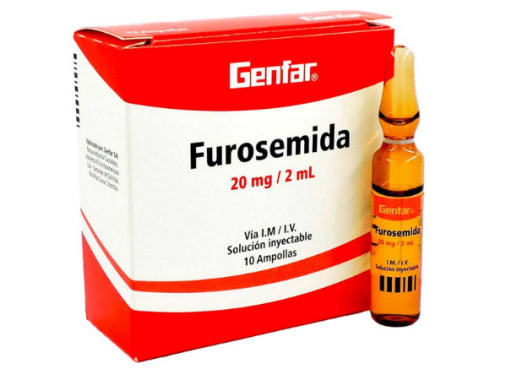 FUROSEMIDA 20MG/2ML  SOLUCIÓN INYECTABLE X 10