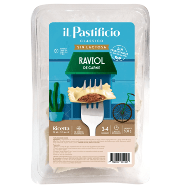 Raviol de carne sin lactosa (500g)