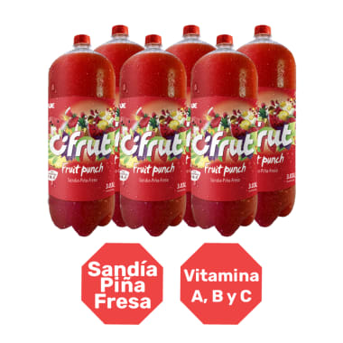 CIFRUT SANDIA - PIÑA - FRESA PET NO RETORNABLE 3030 ML 6