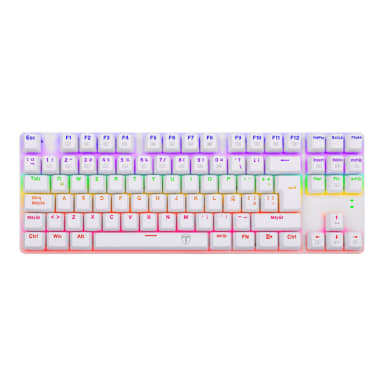 Teclado T-Dagger BORA WHITE Rainbow. Spanish T-TGK313W-RD-SP RED SWITCH