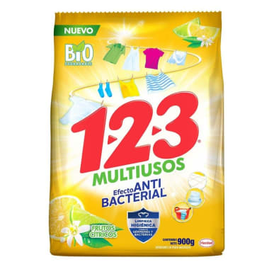 Detergente 123 Multiusos  Antivacteral 900 Gr.