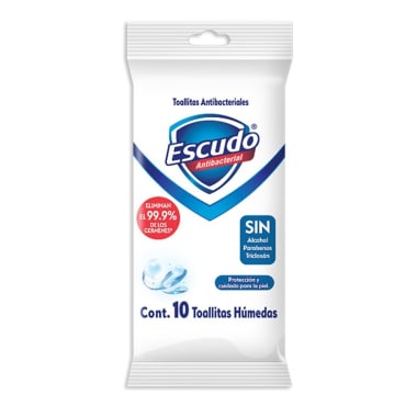 Toallitas Escudo Antibacterial 10Pzas