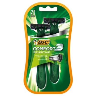 Rasurador Comfort 3 Action Piel Sensible Bl/2 E-36 Pzas.