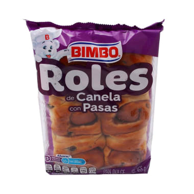 Roles Bimbo de Canela con Pasas 365 g