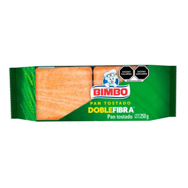 Pan Tostado Bimbo Doble Fibra 250 g