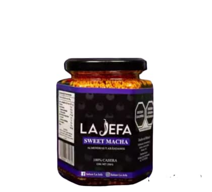 Salsa Sweet Macha La Jefa Almendras y Arándanos 100% casera 250 g