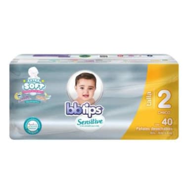 Pañal Bbtips Etapa 2 Sensitive 40 U