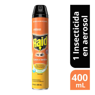 Insecticida Raid Casa y Jardín Esencia de Naranja 400 mL