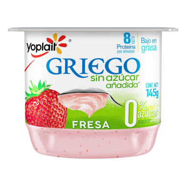 Yogurt Griego Yoplait Fresa Sin Azúcar 145 g