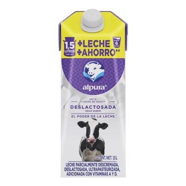 Leche Alpura Deslactosada Ultrapasteurizada 1.5 L