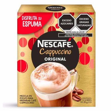 Café Soluble Nescafé Cappuccino Original 6 Sticks 20g c/u