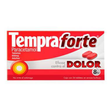 Tempra Forte Adultos 650 Mg 24 Tabletas