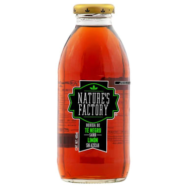 Té Helado Natures Factory Negro Limón Botella 485 mL