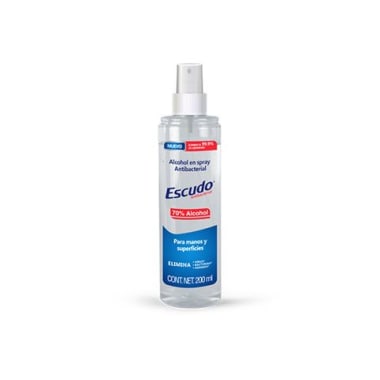 Escudo Antibacterial Alcohol En Spray 200Ml