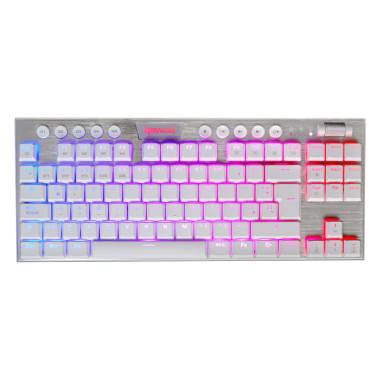 Teclado Mecánico Redragon HORUS TKL K622W-RGB-SP WHITE Cableado