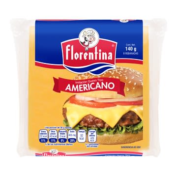 Queso Americano Florentina C/8 140Grs