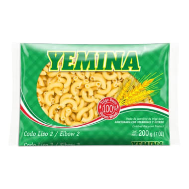 Pasta Yemina Sopa de Codo  Liso N° 2 200 g