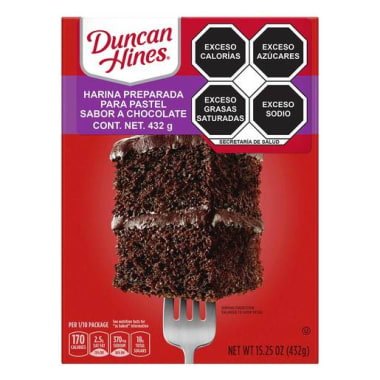 Harina Para Pastel Duncan Hines Clásico Chocolate 432 g