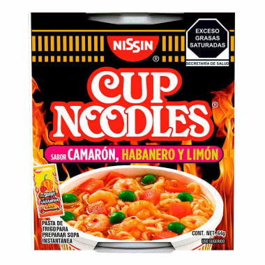 Sopa Nissin Camaron, Habanero Y Limon 64 Gr.