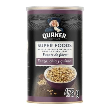 Avena Quaker Super Foods Con Linaza, Chia y Quinoa 475 g