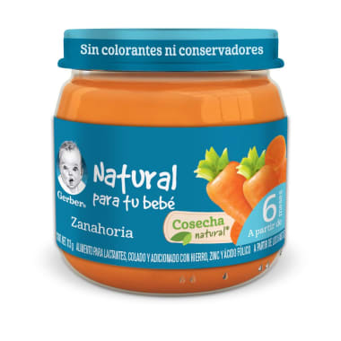 Papilla Gerber Cosecha Natural Etapa 2 Zanahoria 113g