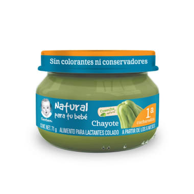 Papilla Gerber Cosecha Natural Etapa 1 Chayote 71g