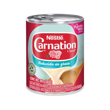 Leche Evaporada Nestlé Carnation Clavel Reducida engrasa 360g