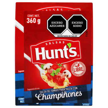Salsa Para Pasta Hunts  Con Champiñones 360 g